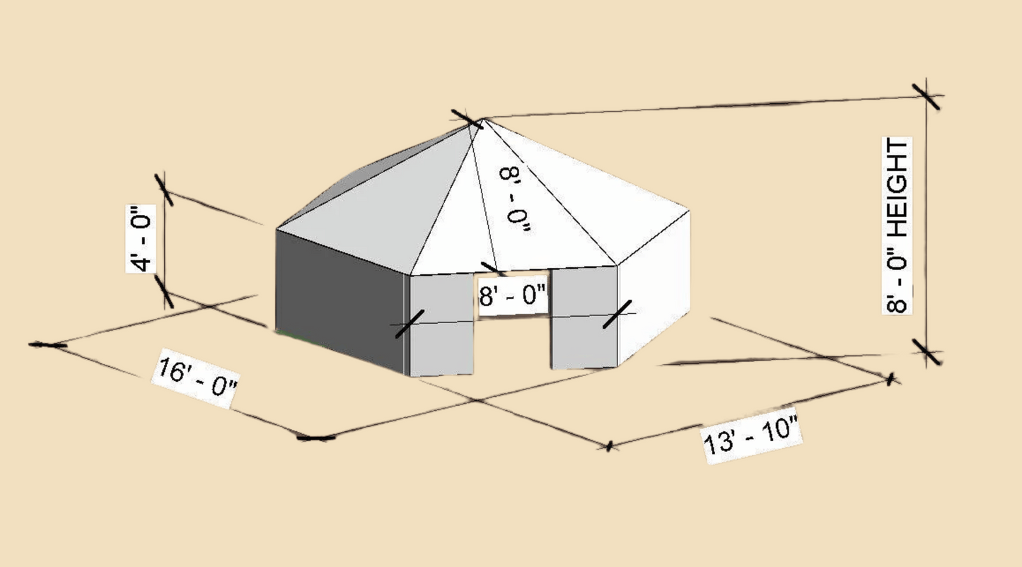 OSS Original Hexayurt (H12 Rental)