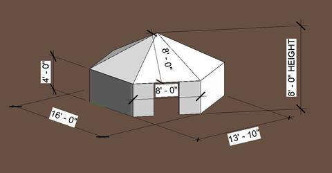 8' Tall Hexayurt: Level 2 Package
